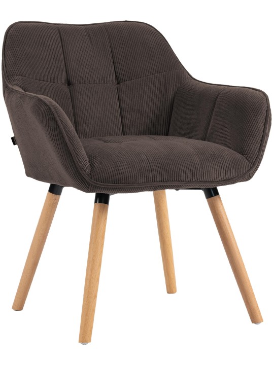 Cadeira de sala de jantar Vienna Cord natural, castanho