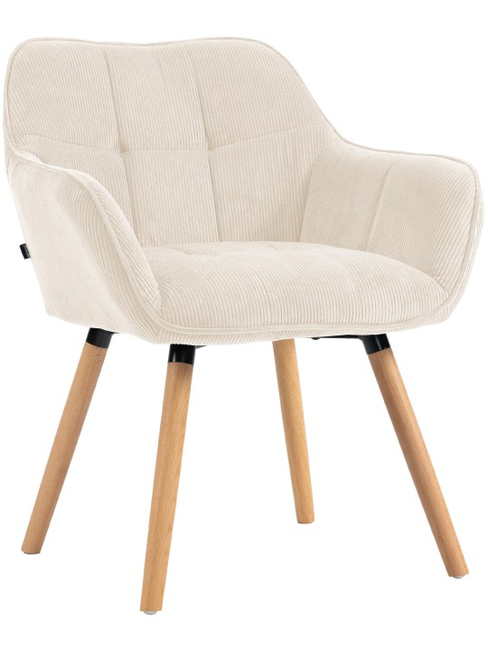 Cadeira de sala de jantar Vienna Cord natural, creme