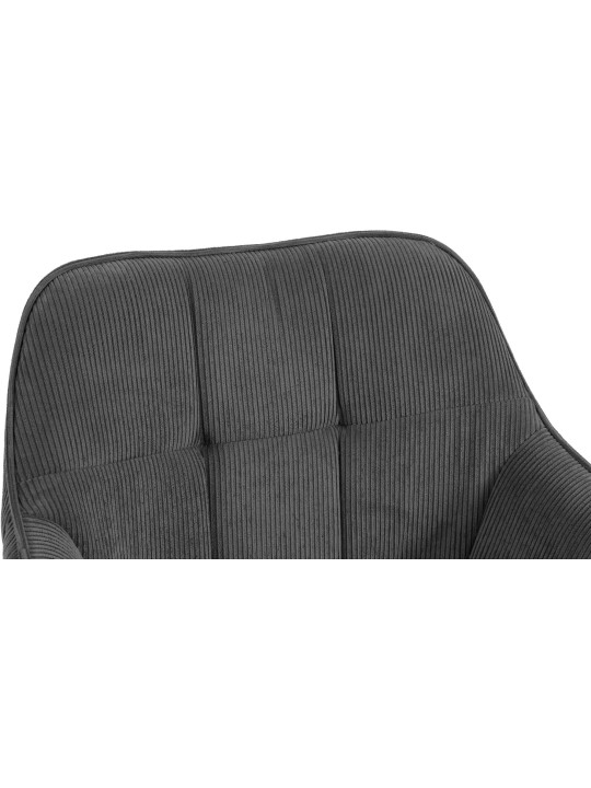 Cadeira de sala de jantar Vienna Cord natural, cinza escuro