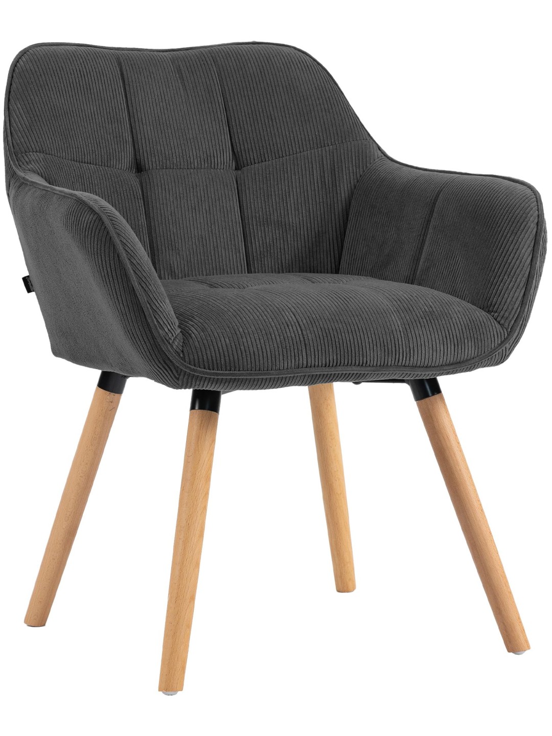 Cadeira de sala de jantar Vienna Cord natural, cinza escuro