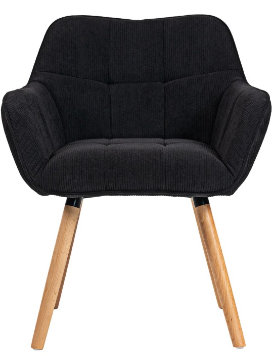 Cadeira de sala de jantar Vienna Cord natural, preto