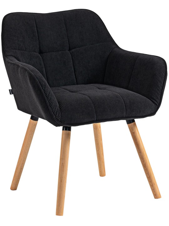 Cadeira de sala de jantar Vienna Cord natural, preto