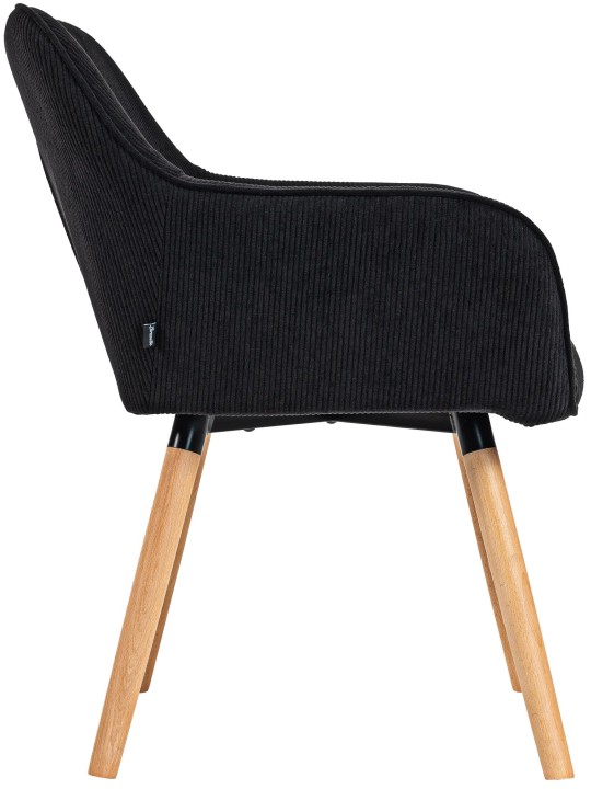 Cadeira de sala de jantar Vienna Cord natural, preto