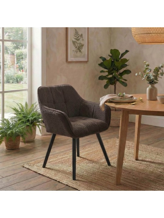 Cadeira de jantar Vienna Cord, castanho Cadeira de jantar Vienna Cord, castanho