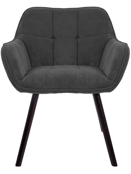 Cadeira de jantar Vienna Cord, cinza escuro