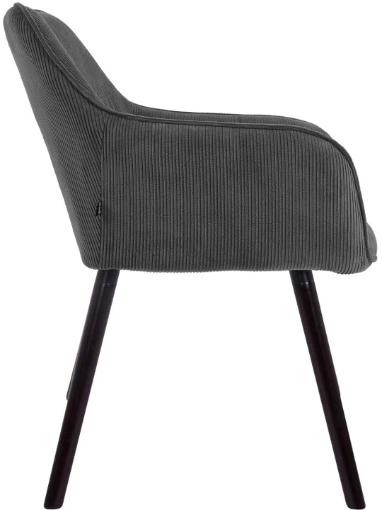 Cadeira de jantar Vienna Cord, cinza escuro