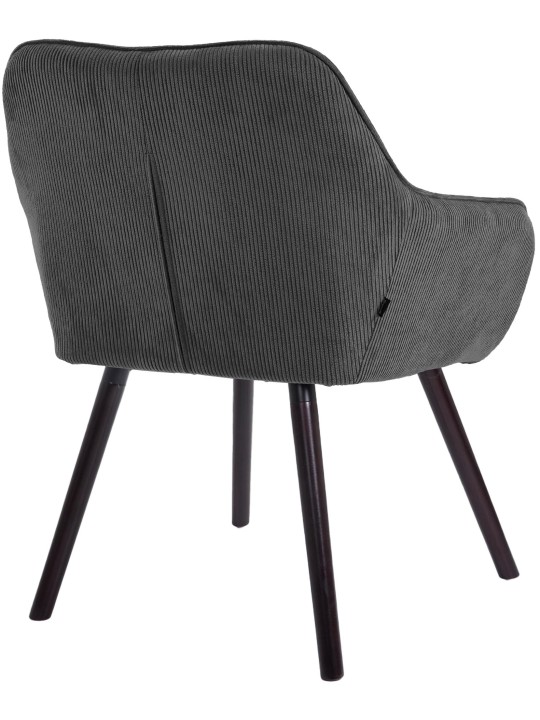 Cadeira de jantar Vienna Cord, cinza escuro