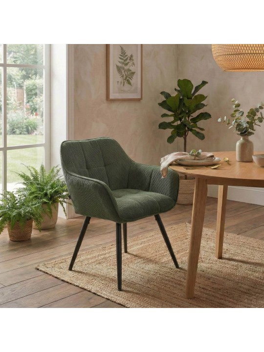 Cadeira de jantar Vienna Cord, verde