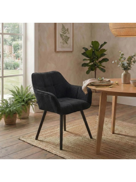 Cadeira de jantar Vienna Cord, preto Cadeira de jantar Vienna Cord, preto