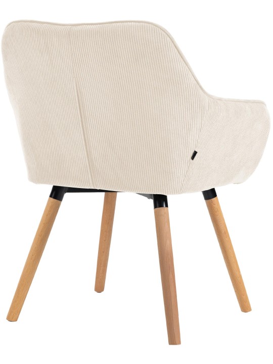 Cadeira de sala de jantar Vienna Cord natural, creme