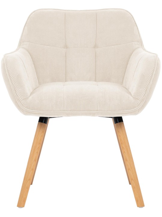 Cadeira de sala de jantar Vienna Cord natural, creme