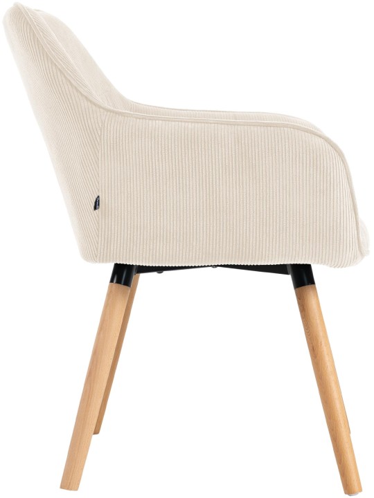 Cadeira de sala de jantar Vienna Cord natural, creme